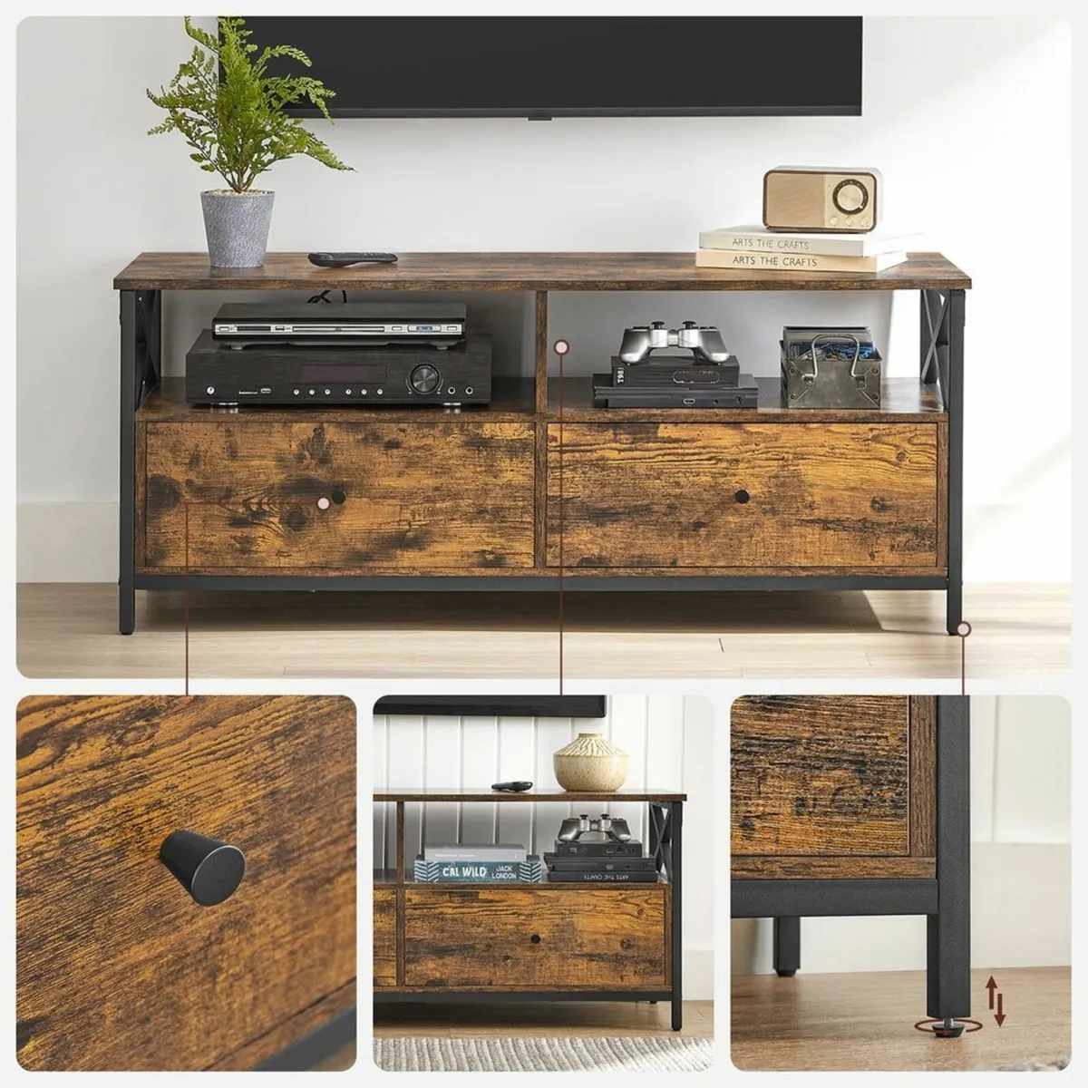 New TV Unit Display With 2 Drawers - FREE P&P - Image 4