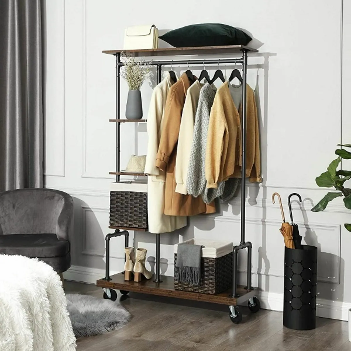 New 5-Tier Clothes Rack Hat & Coat Stand -FREE P&P - Image 1