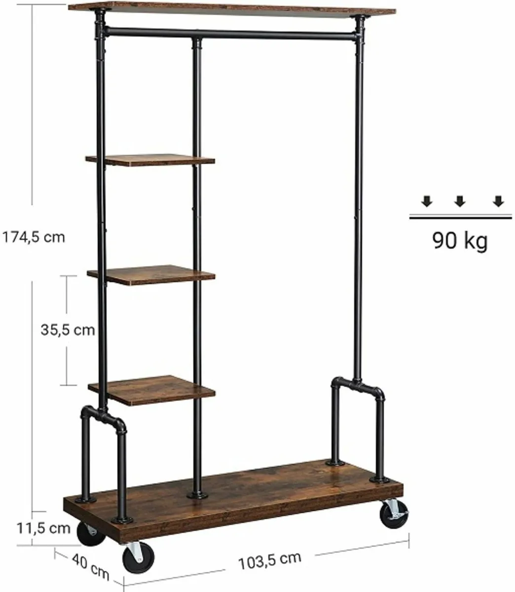 New 5-Tier Clothes Rack Hat & Coat Stand -FREE P&P - Image 4