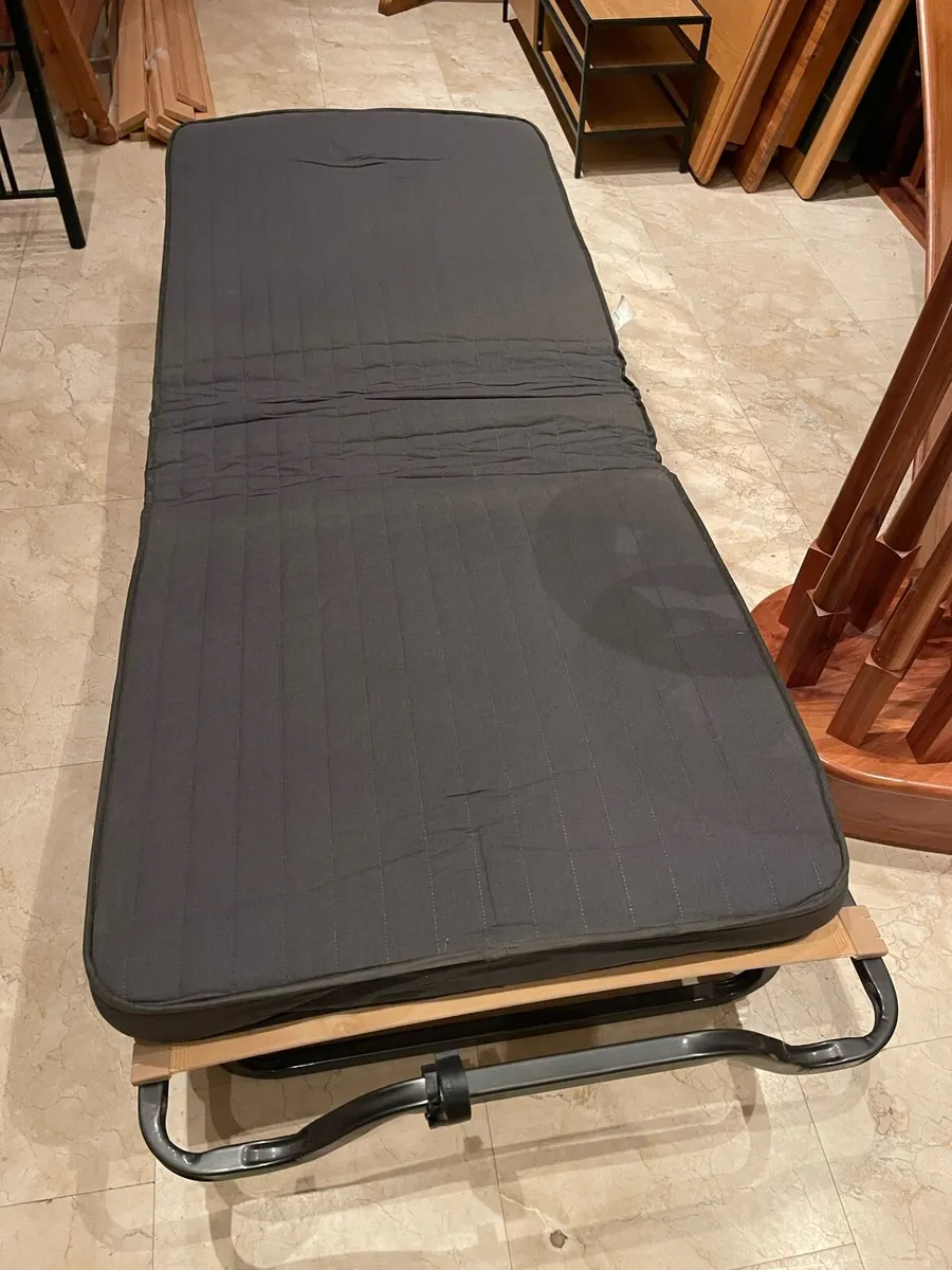 Fabulous Folding Single Bed & Grey Mattress - Image 2