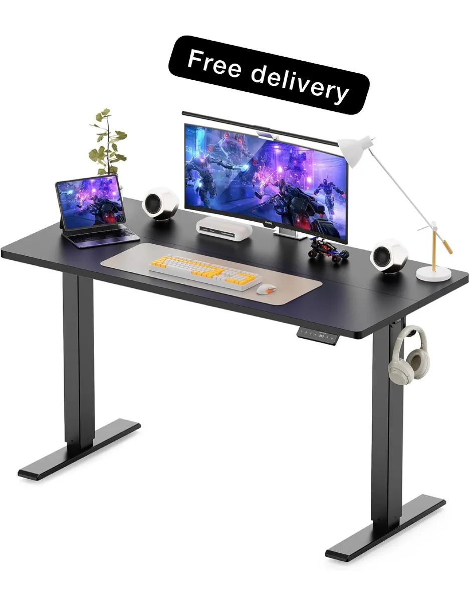 120 x 60 cm Standing Desk, Electric Height Adjusta - Image 1