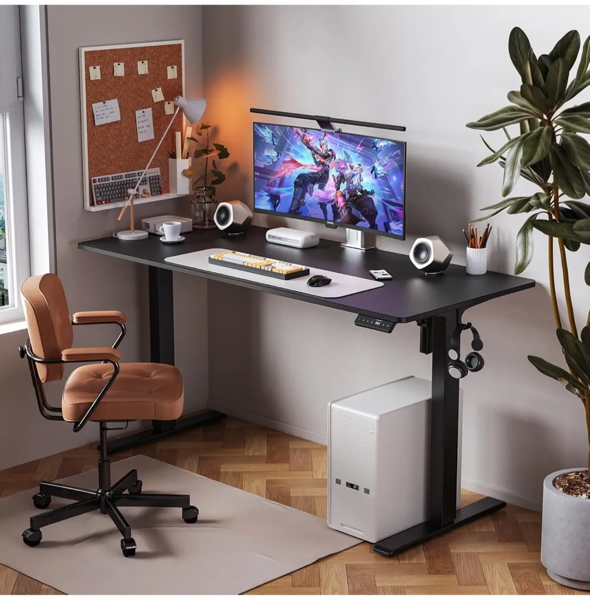 120 x 60 cm Standing Desk, Electric Height Adjusta - Image 1