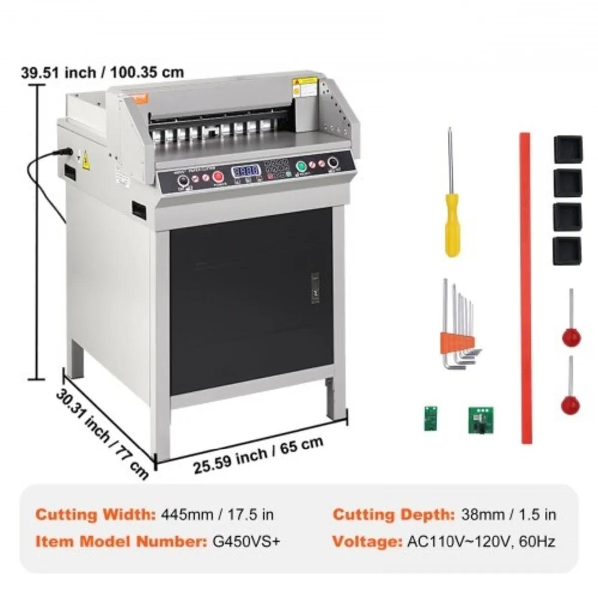 Electric Hydraulic Paper Cutter, Heavy Duty Paper - Image 3