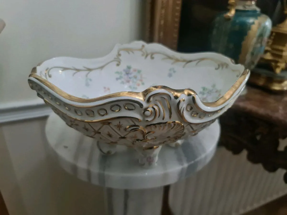 Antique Irish Dresden Centre piece POSTAGE AVAILAB - Image 1