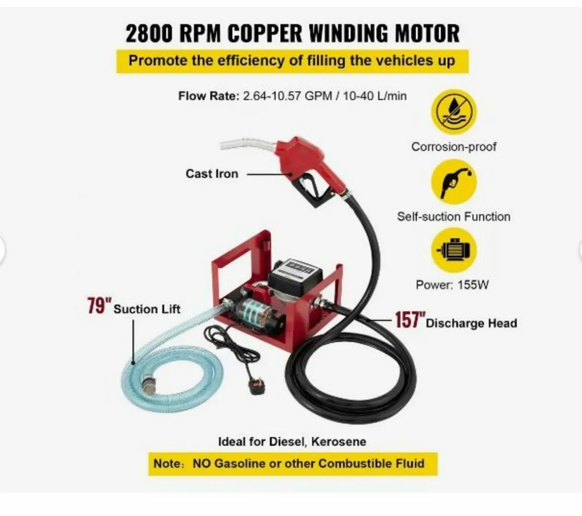 40 L Diesel Pump, Heating Oil Pump - Image 4