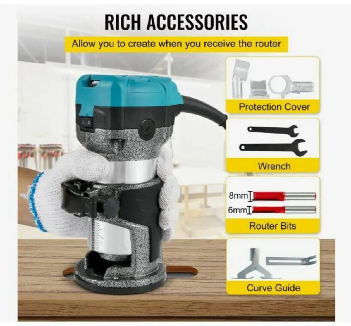 Router Tool, 710W Wood Router - Image 2