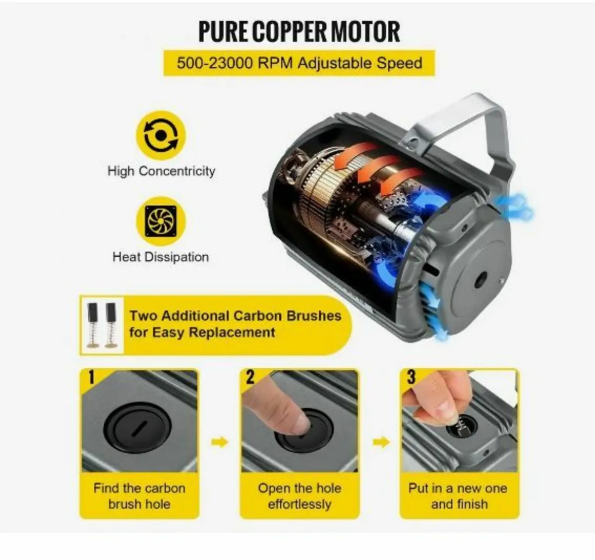 Flex Shaft Grinder 780W Rotary Tool - Image 3