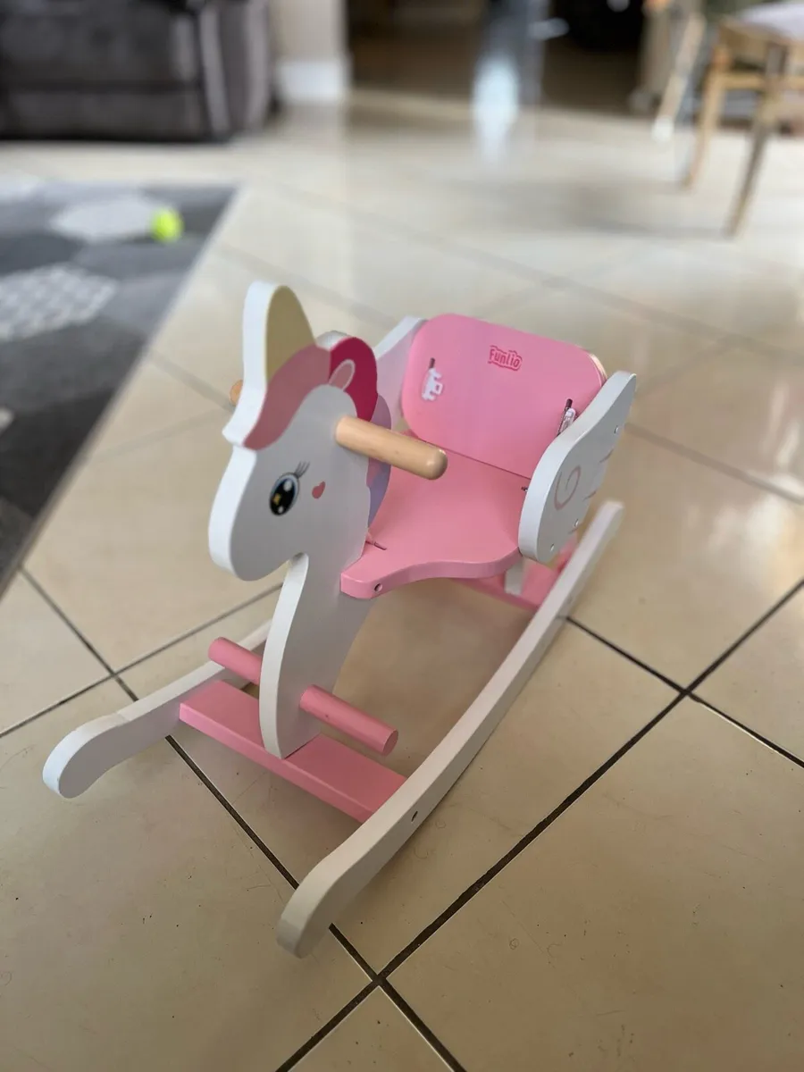 Wooden Unicorn Baby Rocking Horse - Image 2