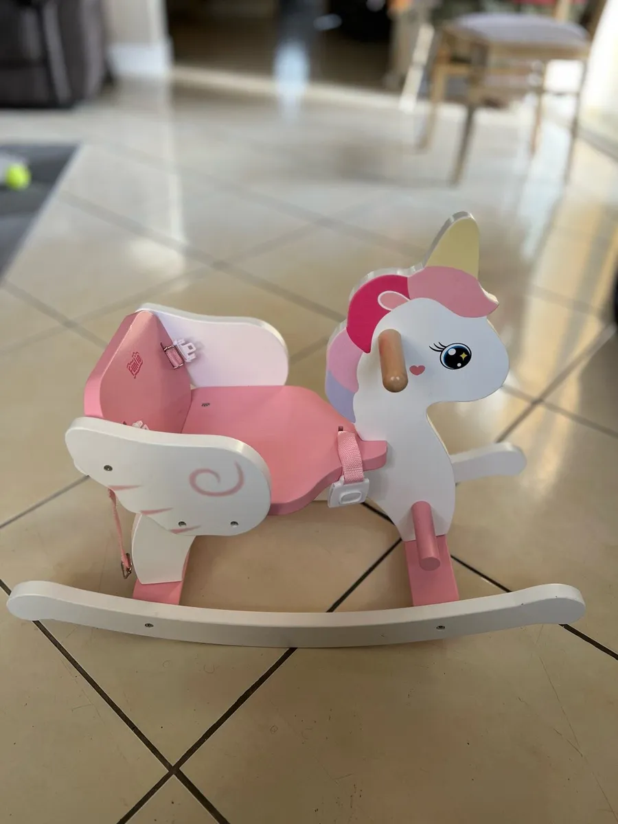Wooden Unicorn Baby Rocking Horse - Image 4