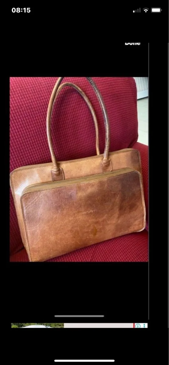 FREEWOMAN Leather Laptop Bag/ Briefcase - Image 3