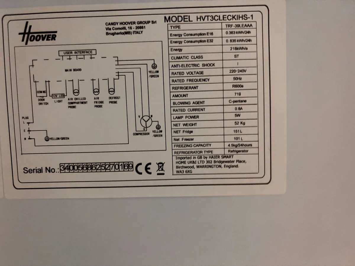 Hoover Fridge Freeze - Image 4