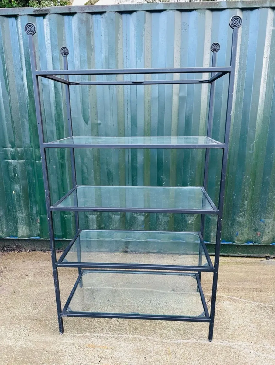 REDUCED - 3 LARGE STANDS SHOP DISPLAY GLASS SHELFS - Image 2