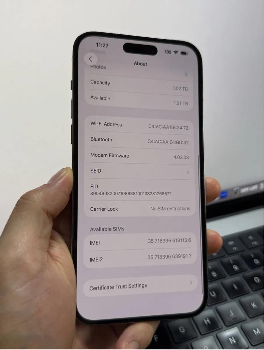 iPhone 14 Pro Max 1TB eSIM silver unlock - Image 3
