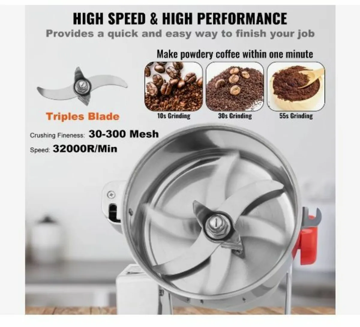 2500g Electric Grain Mill Grinder - Image 2