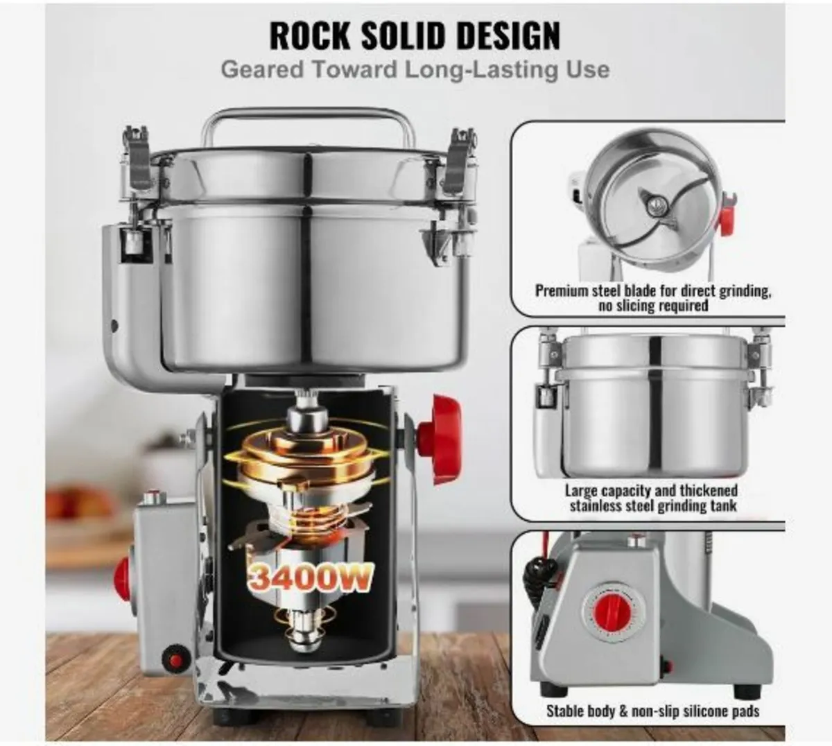 2500g Electric Grain Mill Grinder - Image 4