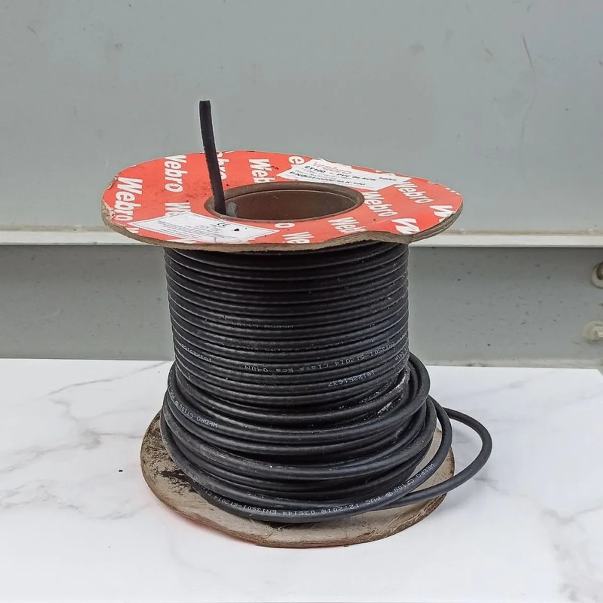 Webro CT100 PVC Black 75 Ohm Coaxial Cable black  about 50-60 meters left - Image 1