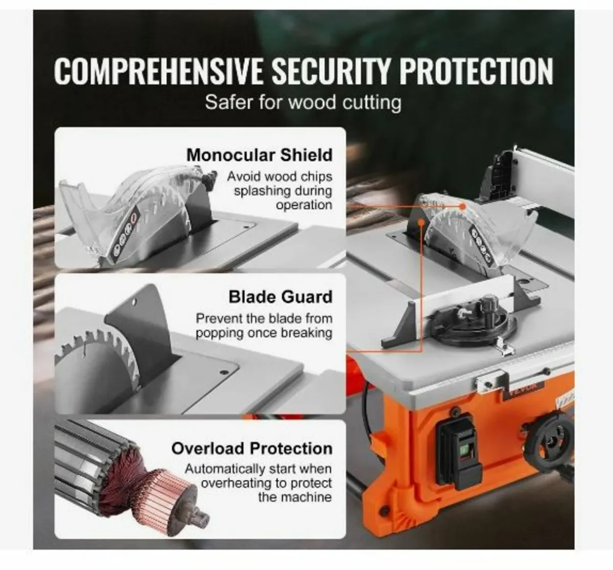 1800 W Table Saw Electric Cutting Machine - Image 2