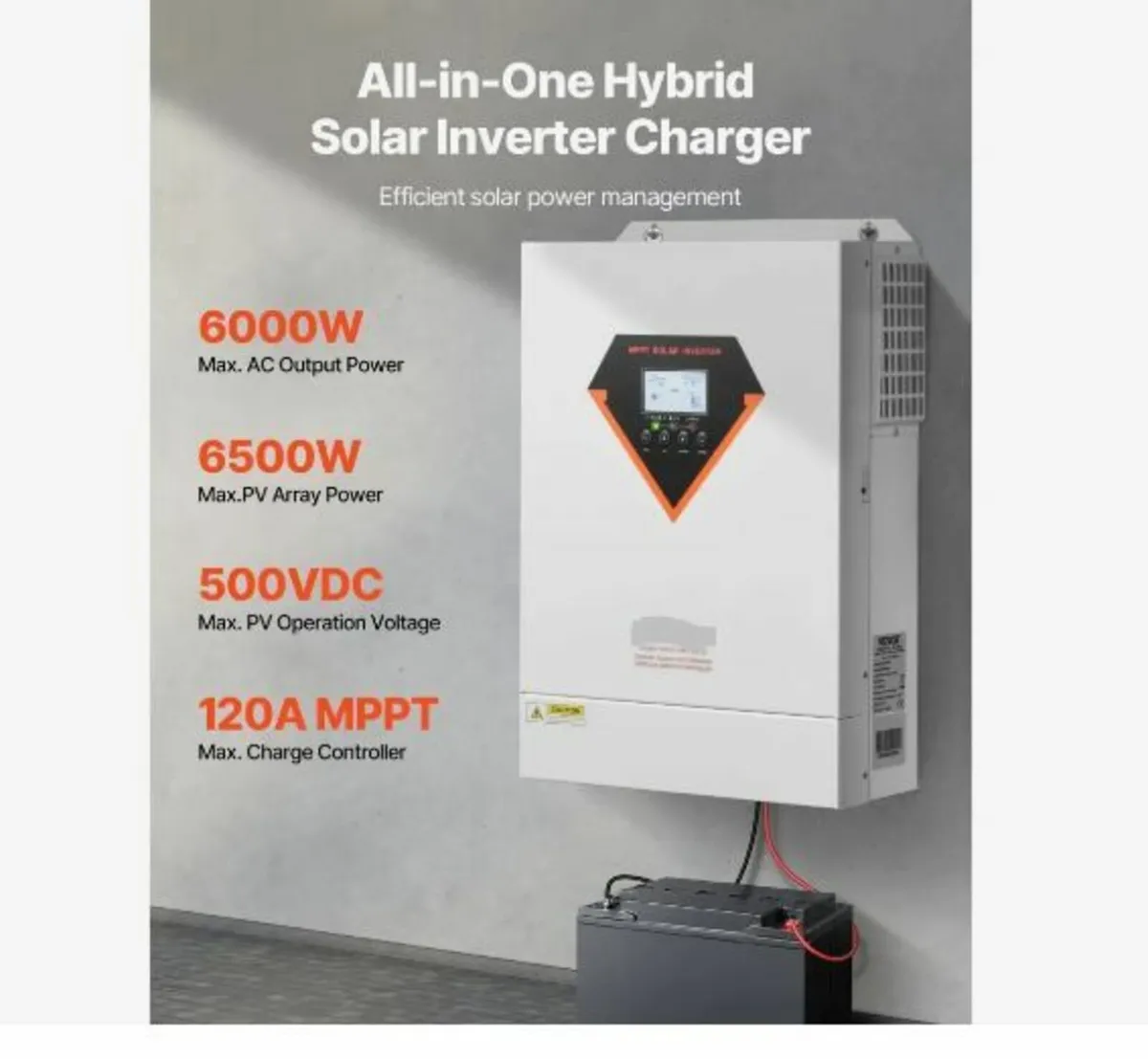 Hybrid Solar Inverter, 6000W - Image 3