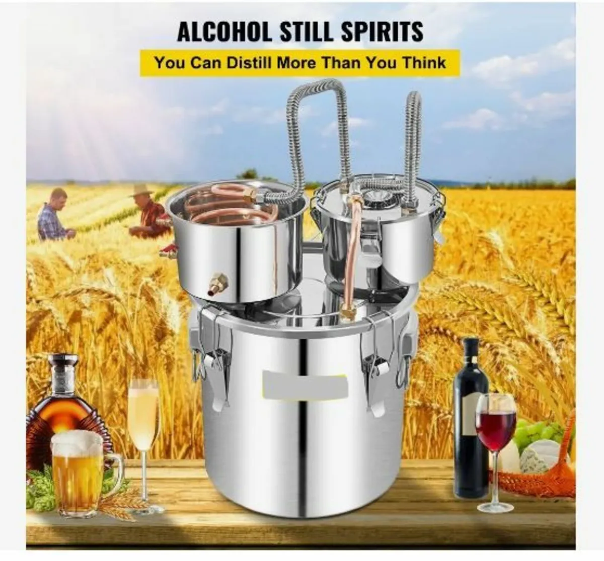 Alcohol Still, 50L SUS Water Alcohol Distiller - Image 3