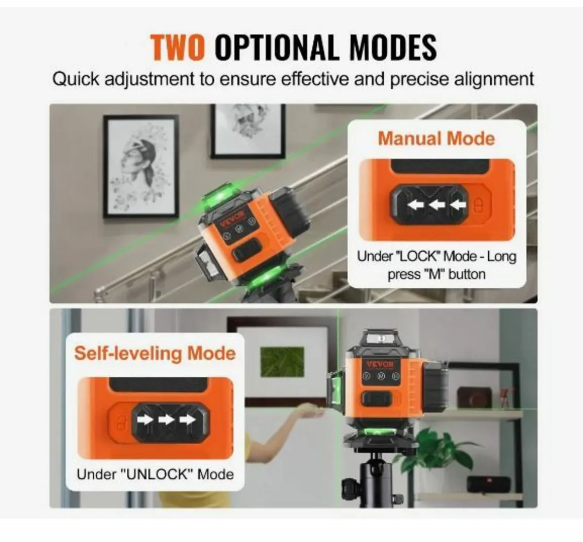 Laser Level 3048 cm Green Cross Line - Image 3