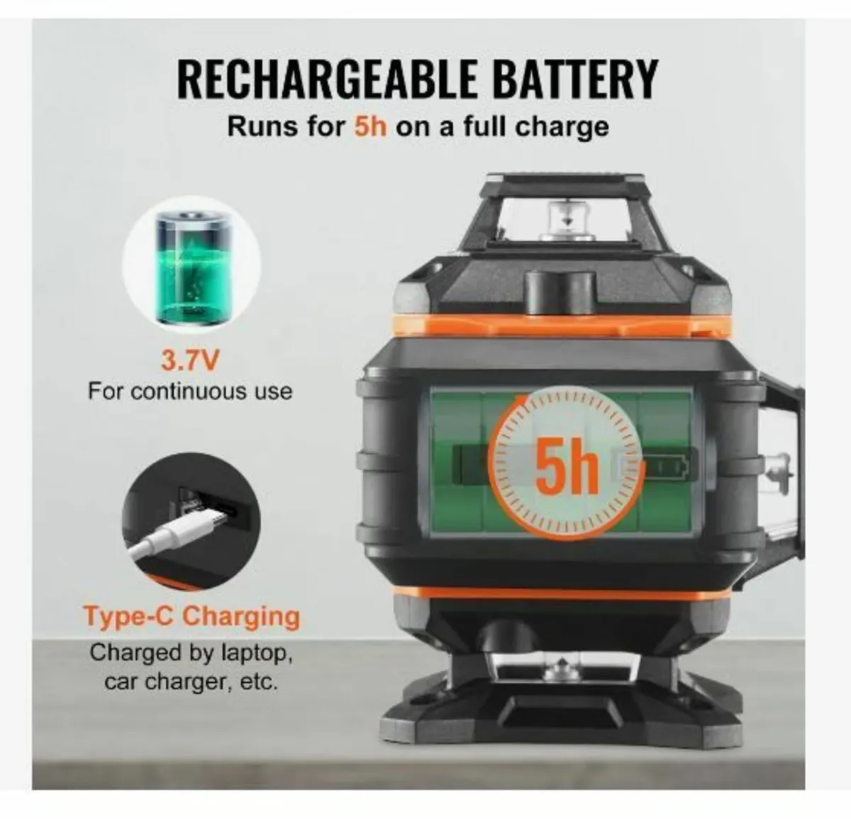 Laser Level 3048 cm Green Cross Line - Image 4