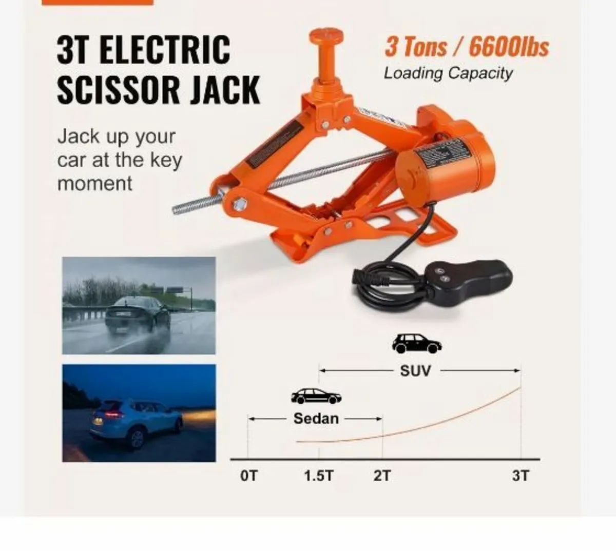 Electric Car Jack Floor Jack 3 Ton - Image 3