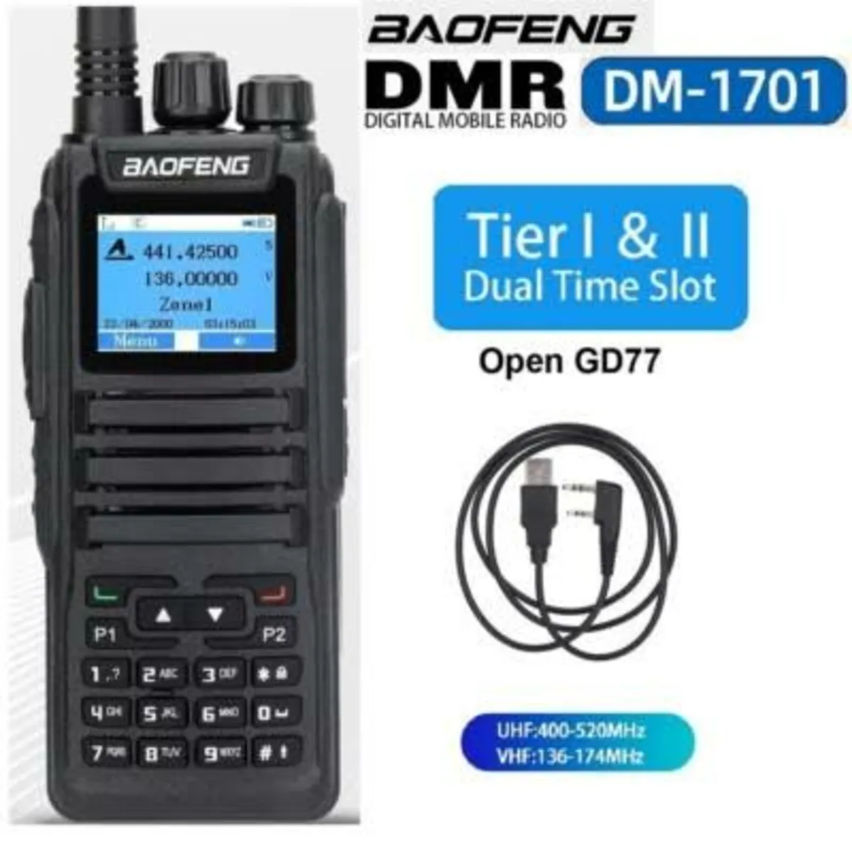 2 radios uv5r mini plus digital scanner dmr 1071 - Image 3