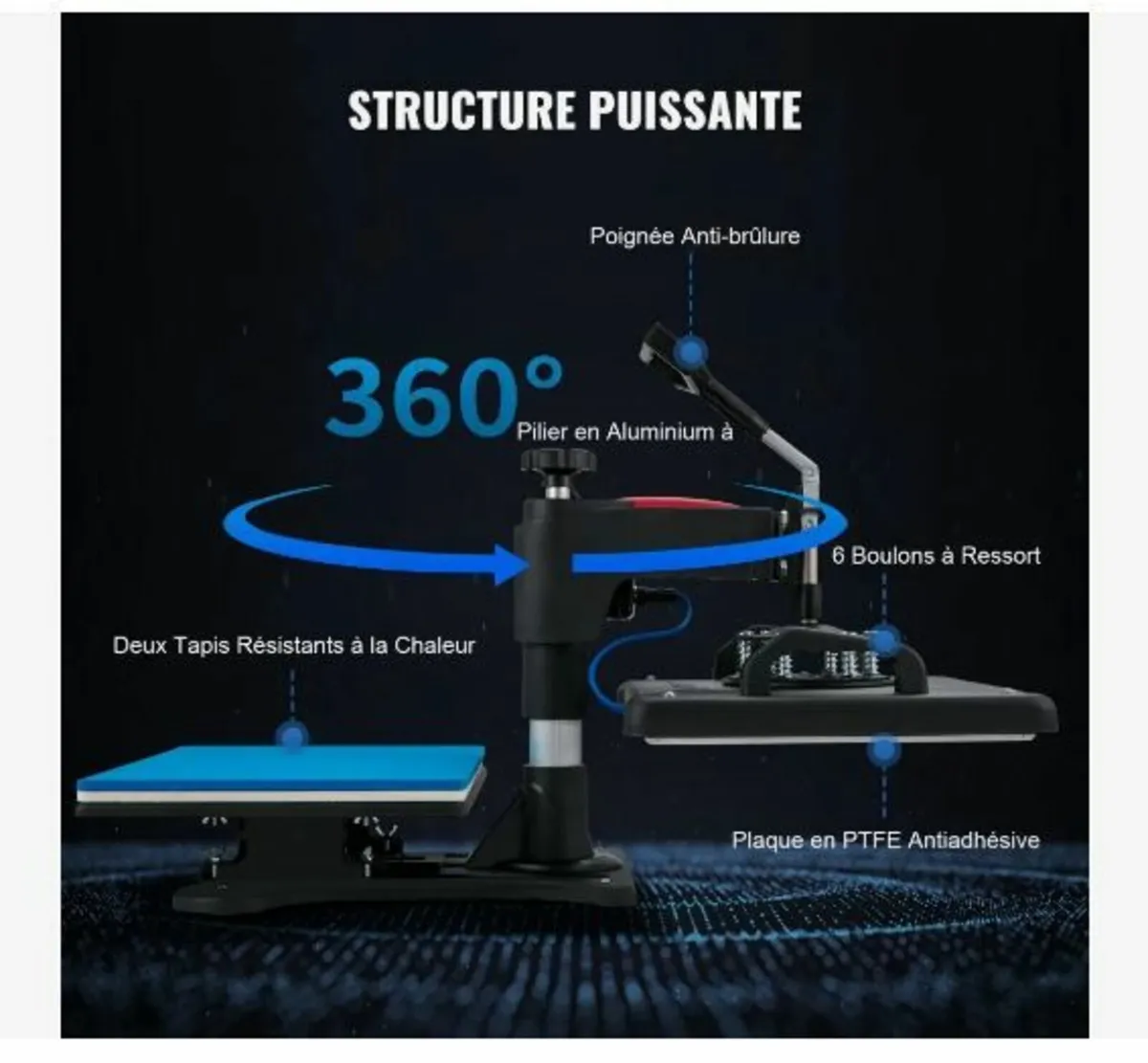 Heat Press, 5 in 1 Heat Press Machine - Image 3