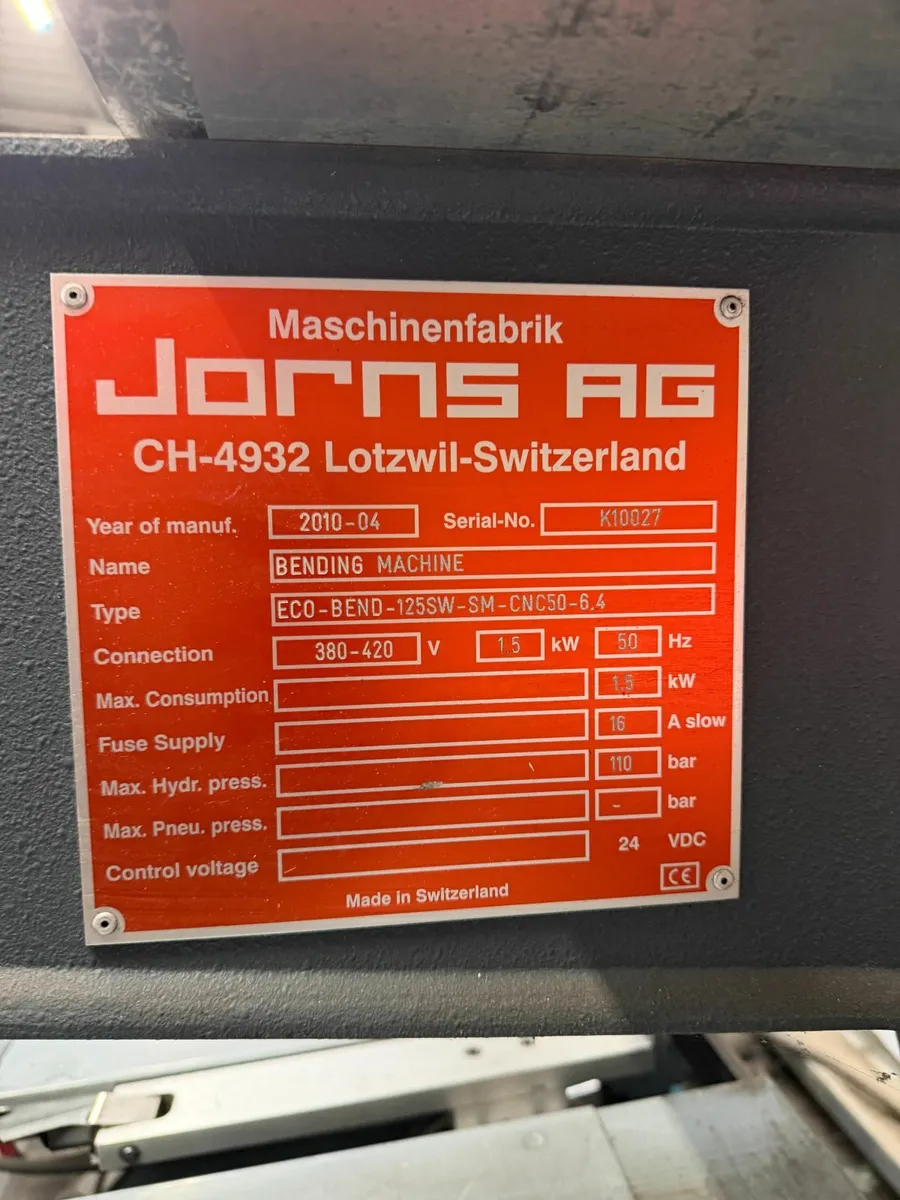 Jorns Long Folding Machine 6.4m Folder Sheet Metal - Image 3