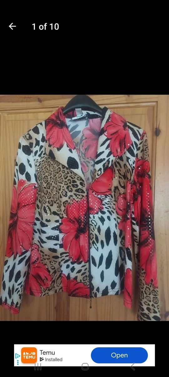 Vintage Joseph Ribcoff floral and sequin cardigan - Image 1