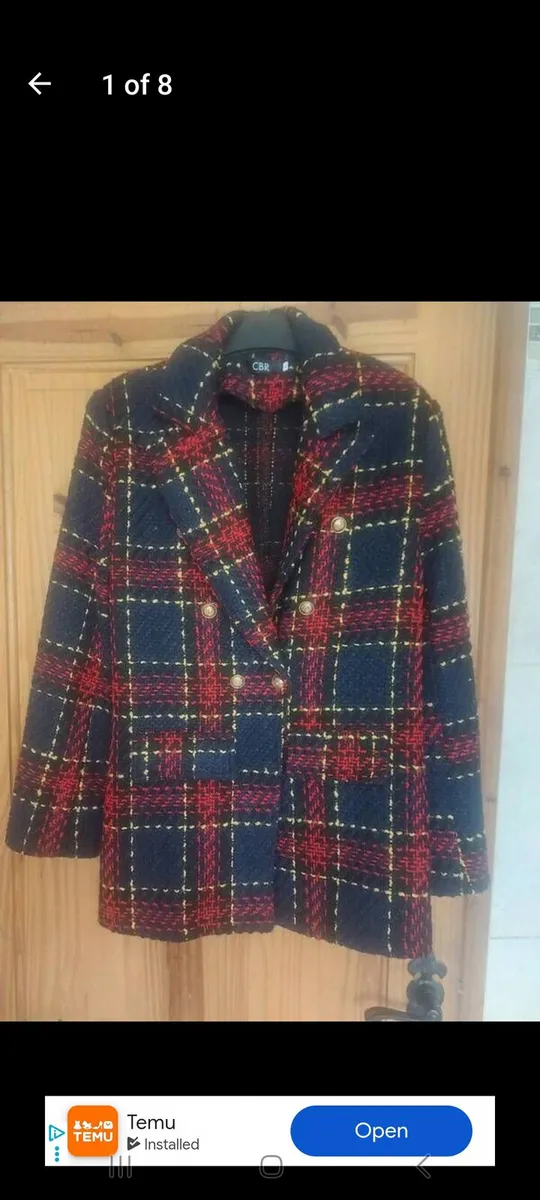CBR navy tartan blazer (free post) - Image 1