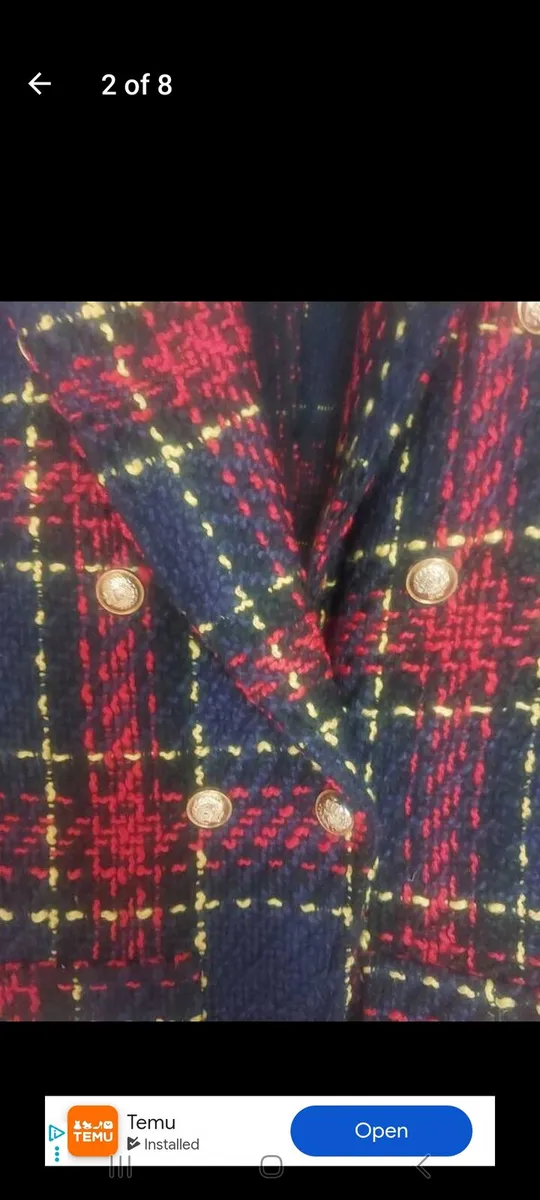 CBR navy tartan blazer (free post) - Image 2