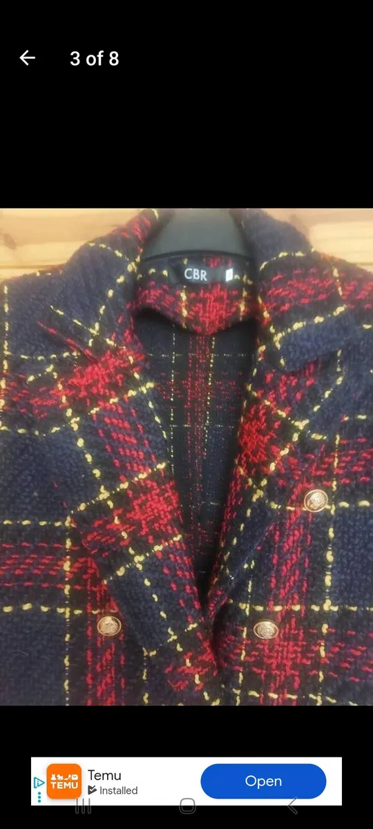 CBR navy tartan blazer (free post) - Image 3