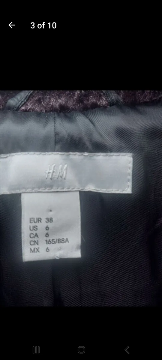 Burgundy faux fur coat (free post) - Image 3