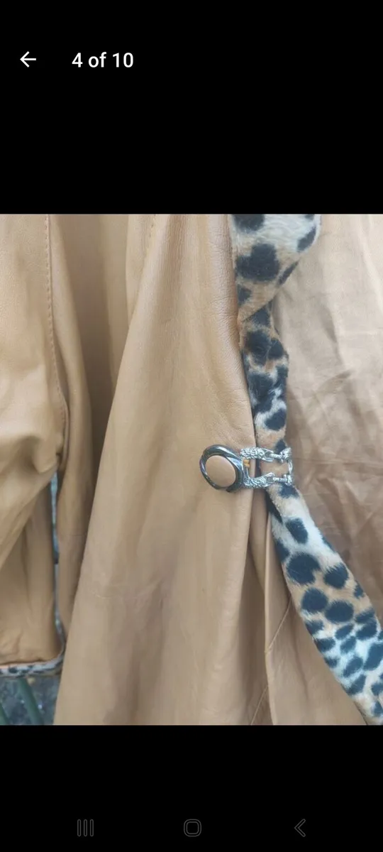 Vintage Roberto Gianni leather coat (free post) - Image 4