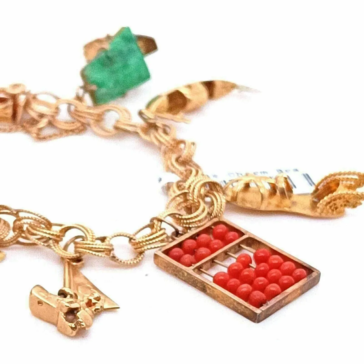 Vintage 14k /18k Charm Bracelet - Image 2