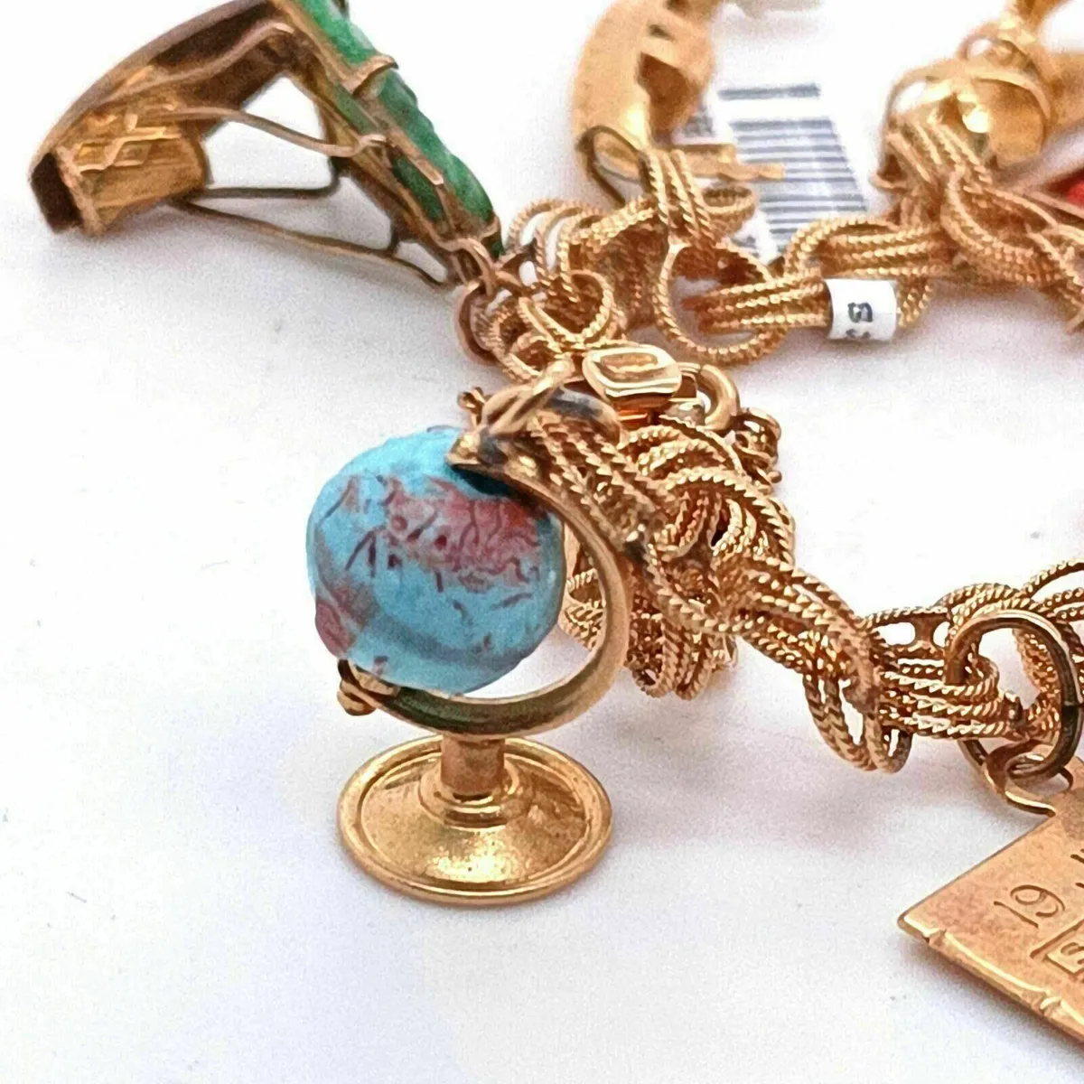 Vintage 14k /18k Charm Bracelet - Image 4