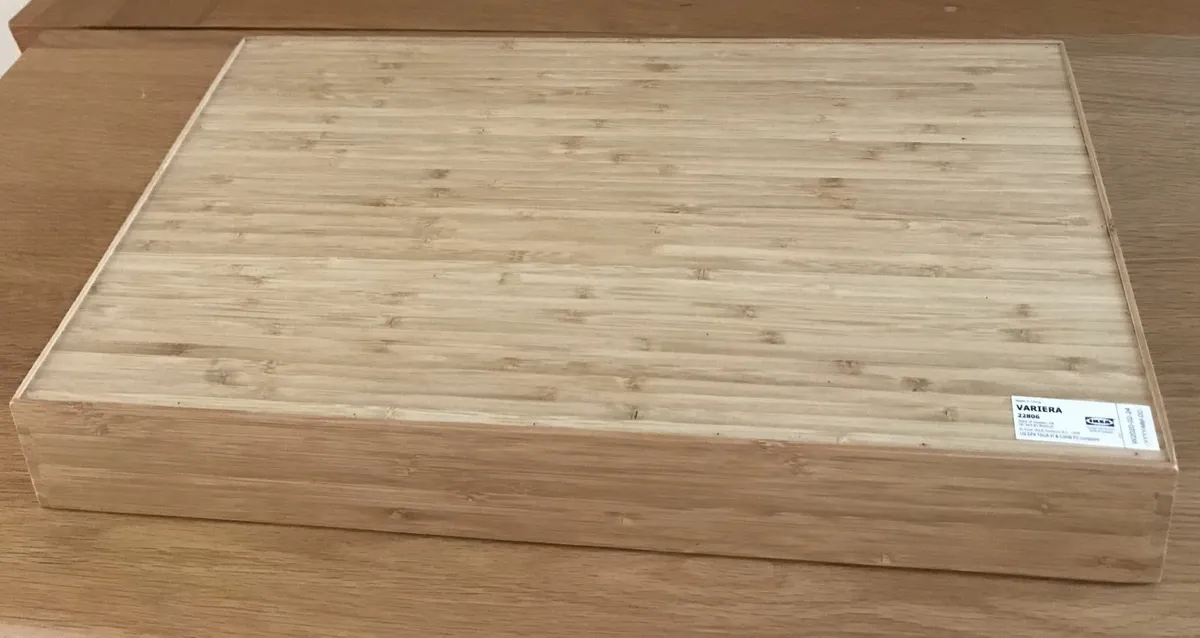 6 Compartment Wood Cutlery Tray (49.5x31.5cm)- NEW - Image 3