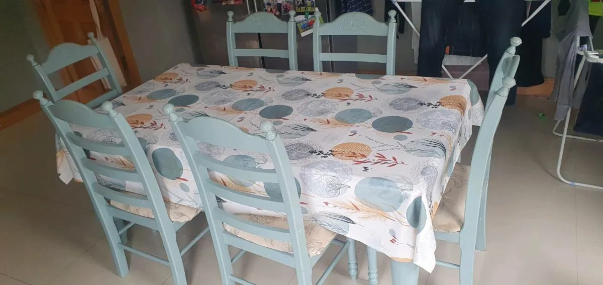 Solid Oak Table and Chairs - Image 1