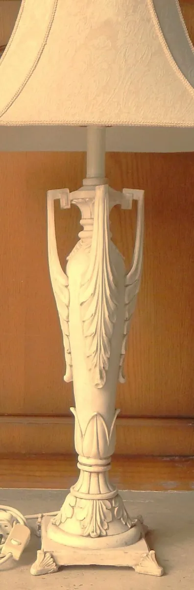 Large Table Lamp with Fabric Shade - Image 2