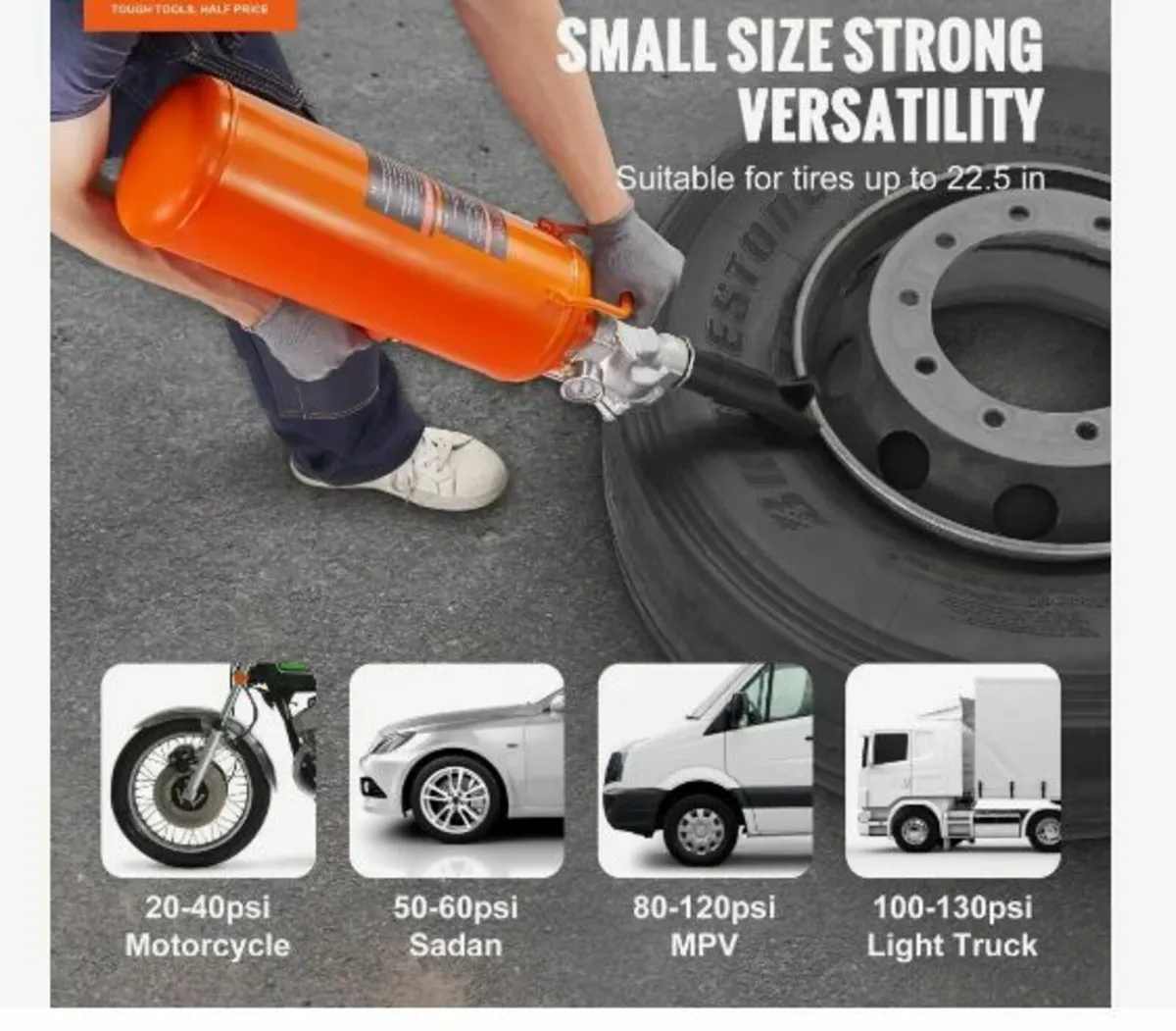 Tire Seater, 2.1 Gal/8 L Air Tire Blaster - Image 3