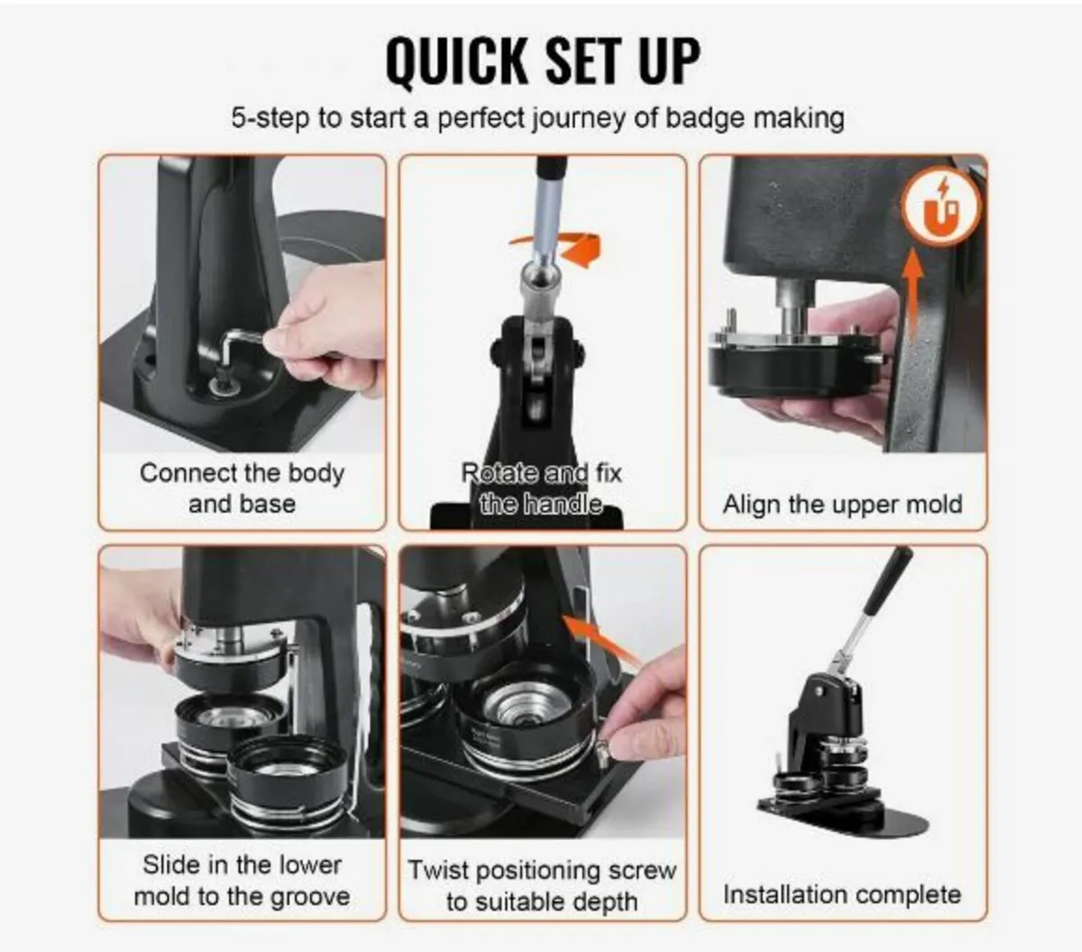 Button Maker Machine, Multiple Sizes - Image 4