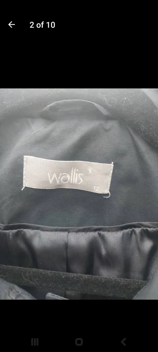 Wallis black ladies trench coat (free postage) - Image 2