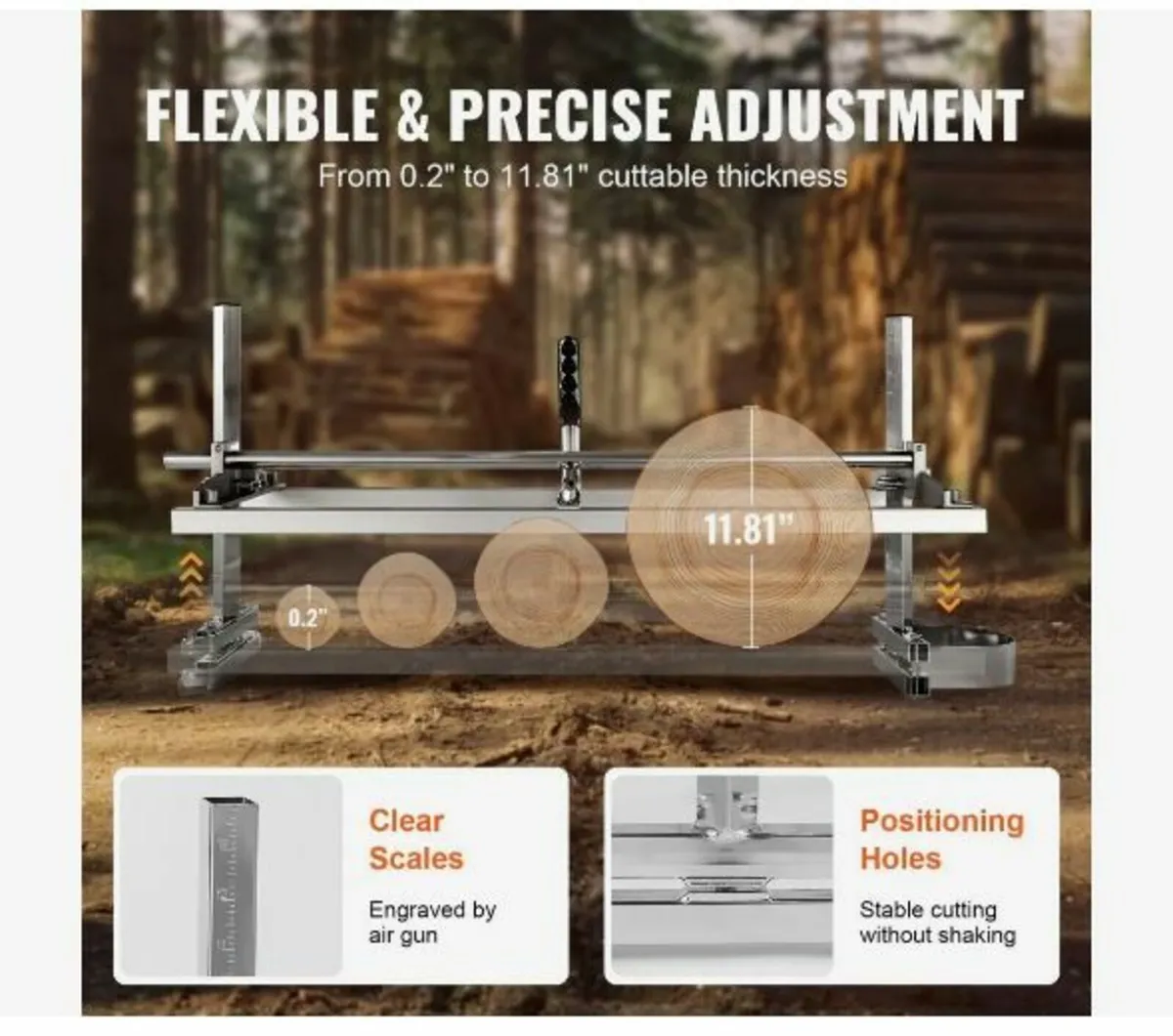 Portable Sawmill 35.6cm-91.4cm Guide Bar - Image 4