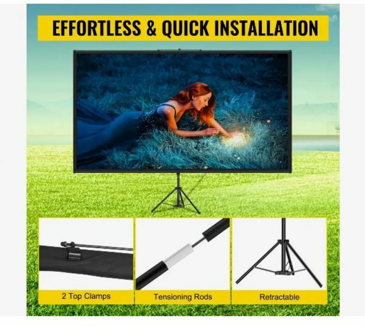 Tripod Projector Screen with Stand 100inch - Image 1