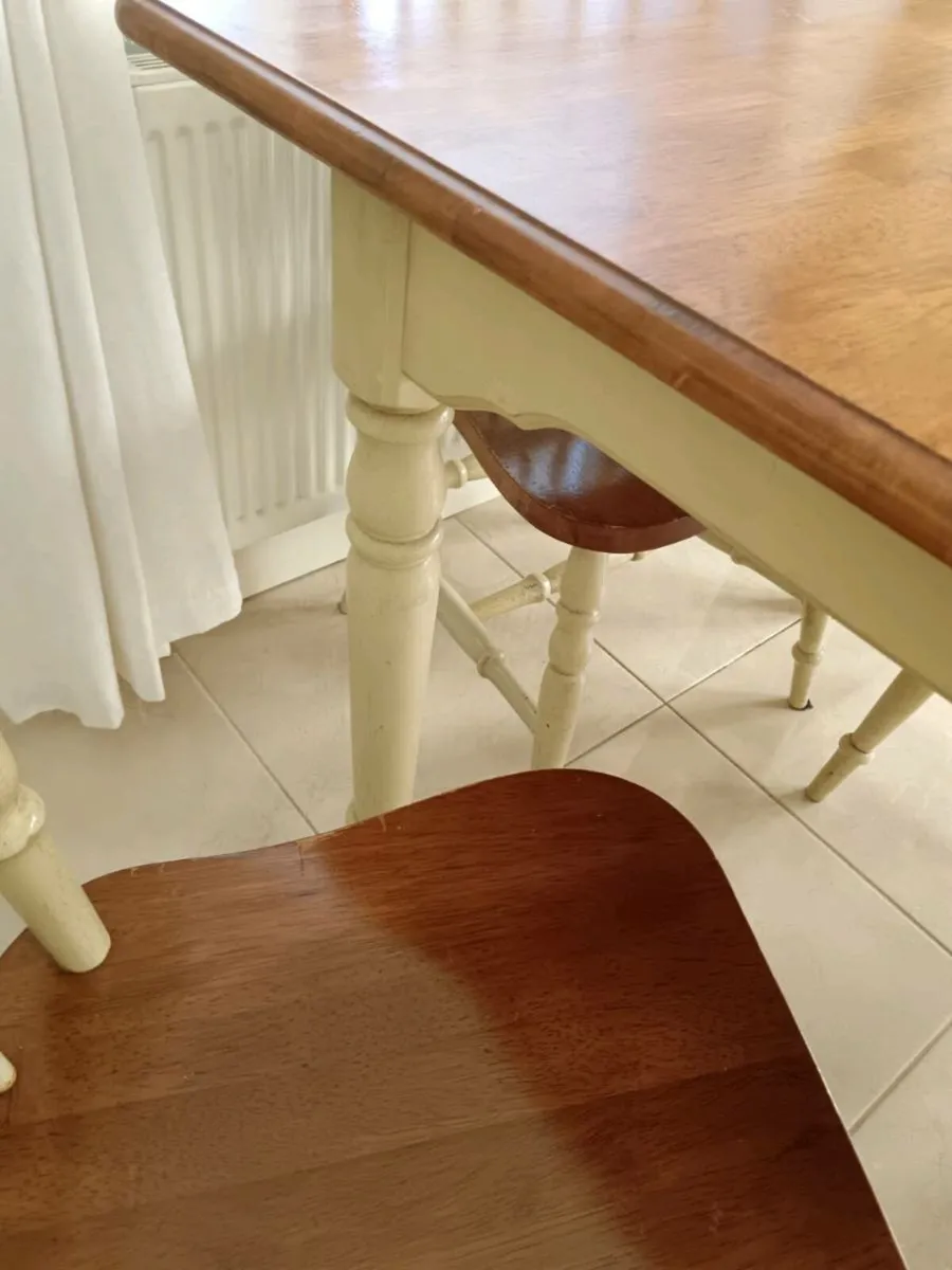 Farmhouse dining table and chairs - Image 1