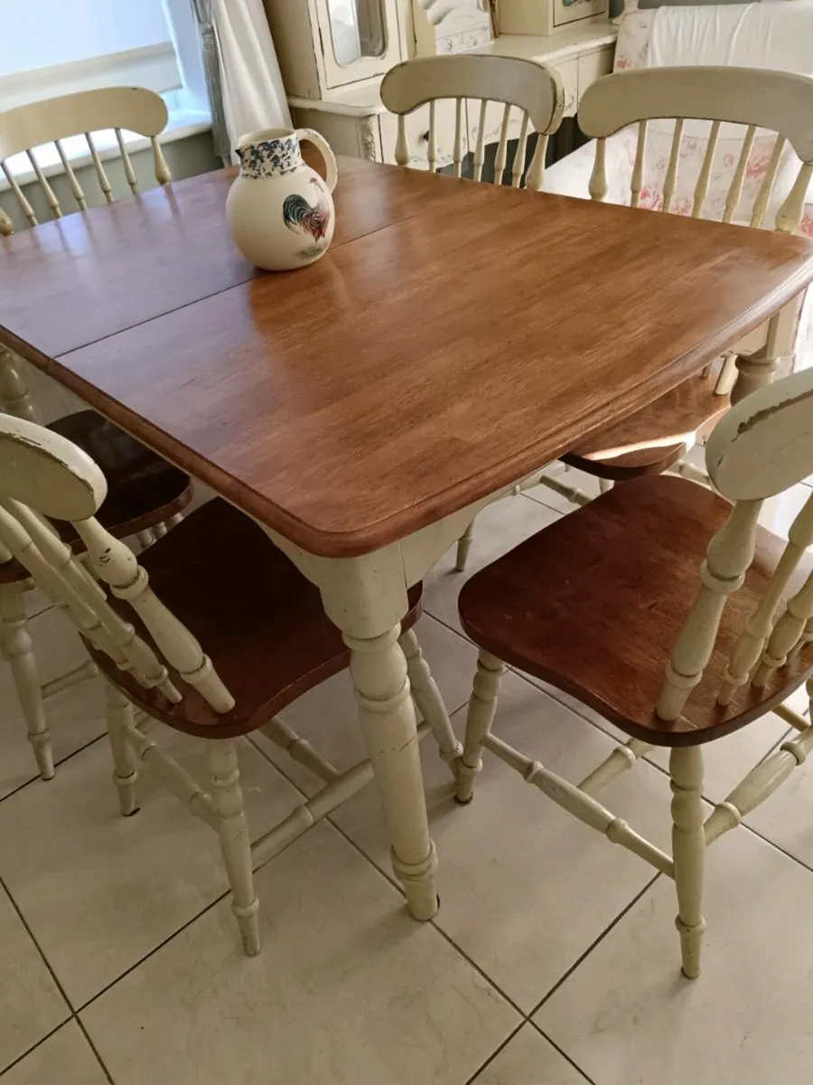 Farmhouse dining table and chairs - Image 3