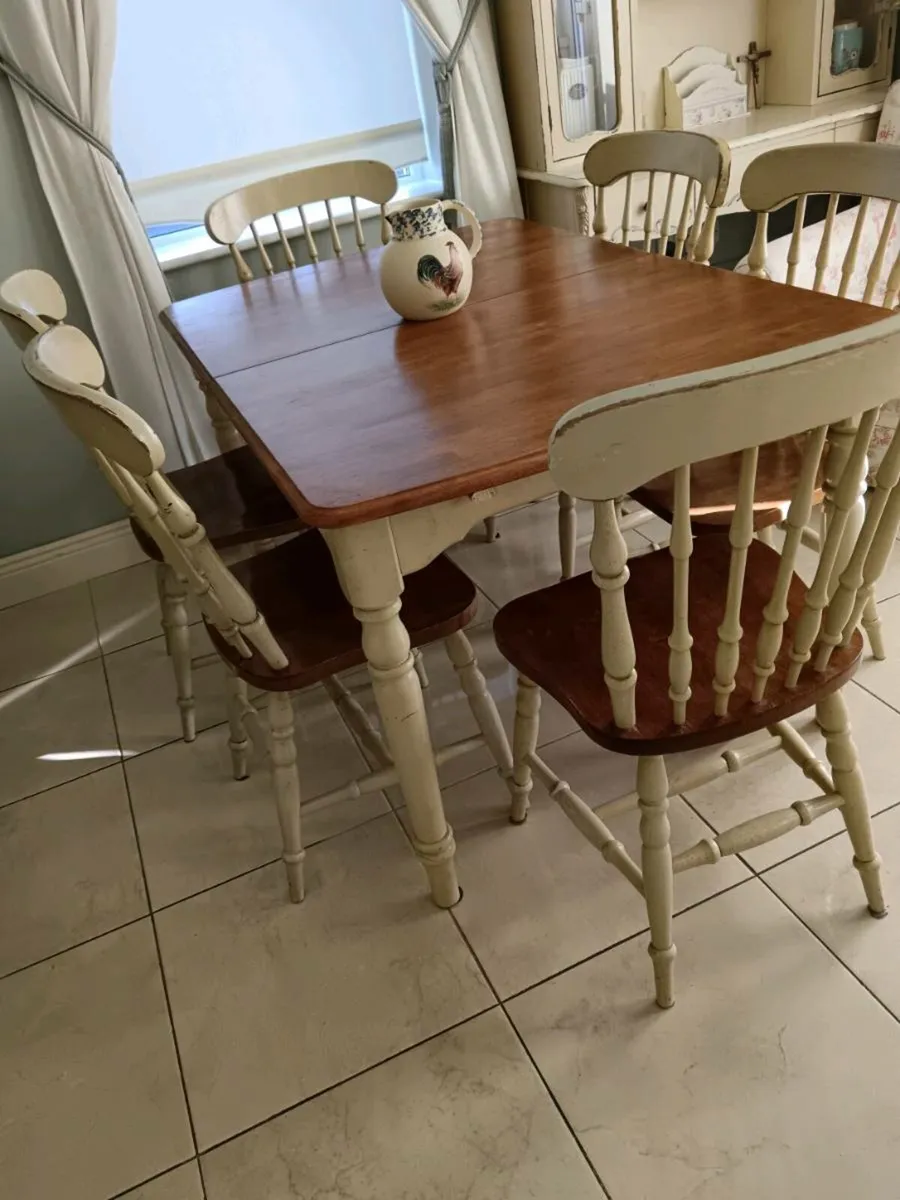 Farmhouse dining table and chairs - Image 4