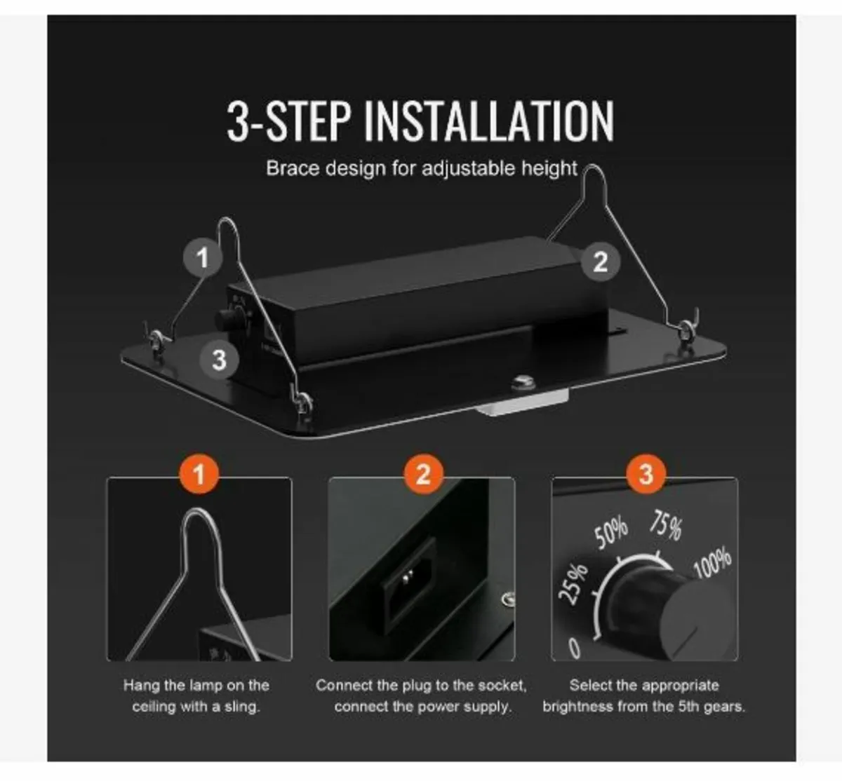 LED Grow Light, 150W Full Spectrum Dimmable - Image 4