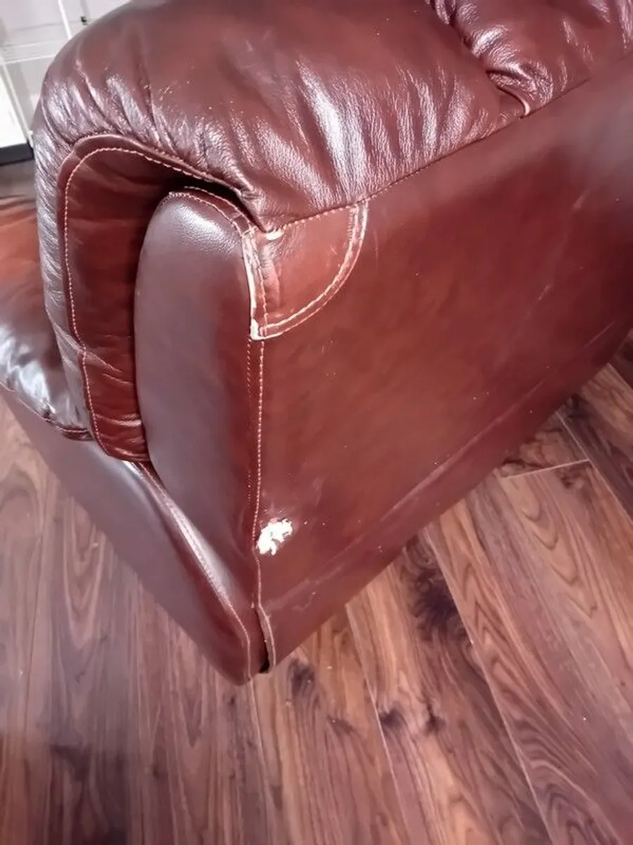 Two Leather Recliner Armchairs - Image 4